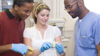 Students learn about medicine and science.